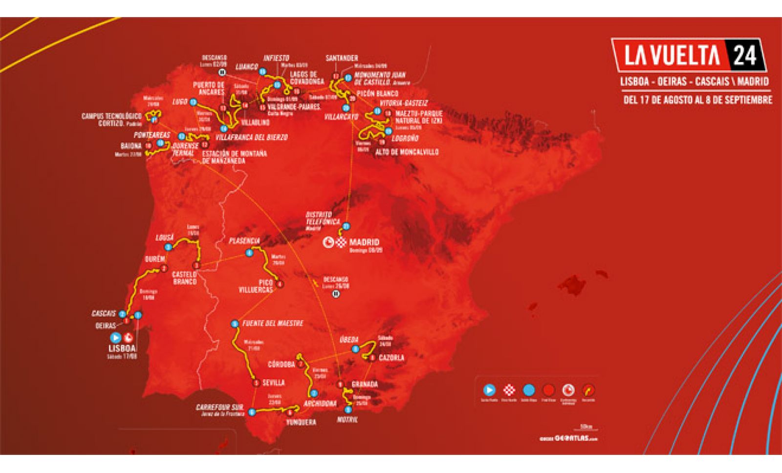 ECCO LA VUELTA 2024. TANTA MONTAGNA E DUE CRONO, UNA DELLE QUALI A MADRID